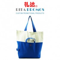 White & Blue Cotton Handbags/Tote Bags for Corporate Gifts (RPCTB-3)