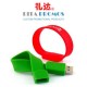 Promotional Silicone Wrist Strap USB Pen Drives (RPPUFD-5)